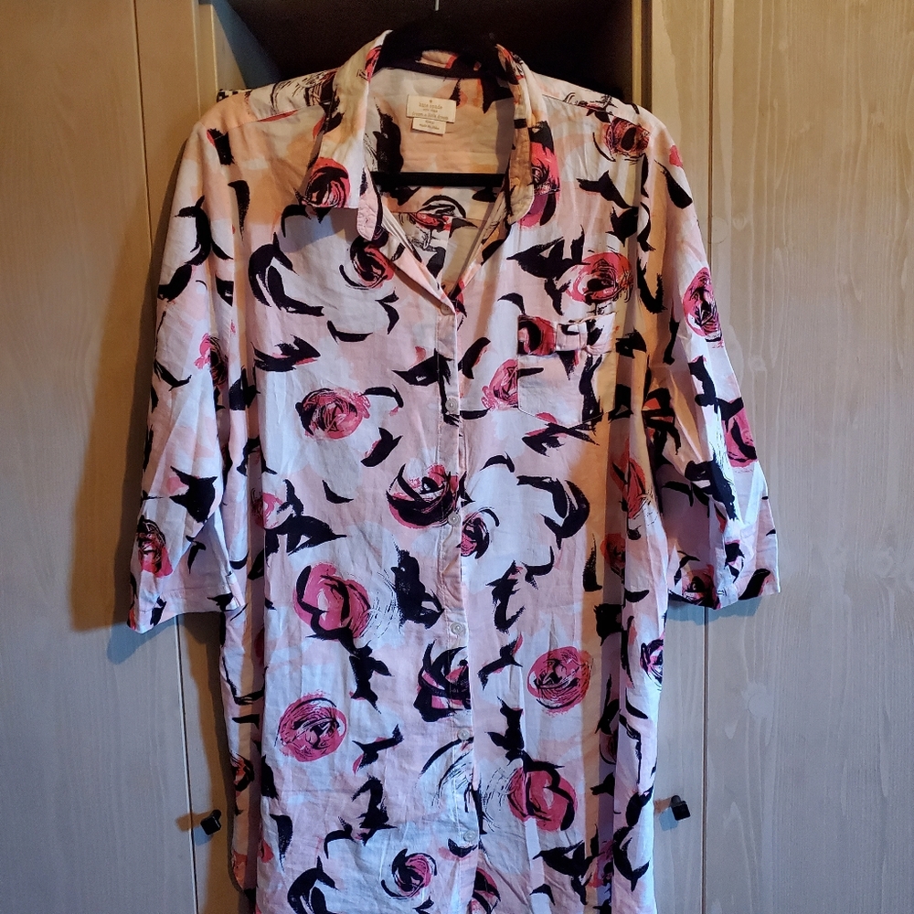 Kate Spade Night Shirt Floral XL